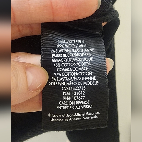 Alice+Olivia Black and Yellow Crown Sweater, Size Extra Small. - Picture 4 of 9